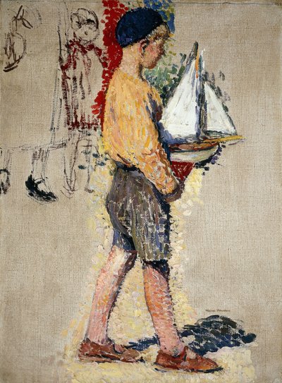 Tekneli Çocuk; tekne ile çocuk, by Henri Martin