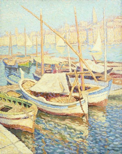 Marsilya Limanı (tuval üzerine yağlı boya) by Henri Martin