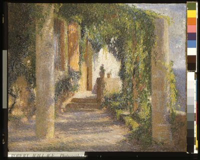 Pergola (La Pergola) (tuval üzerine yağlı boya) by Henri Martin