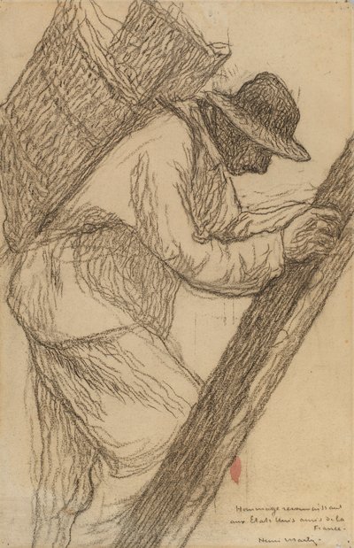 Merdivendeki İşçi by Henri Martin