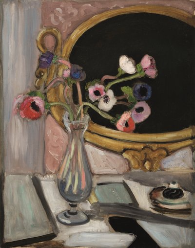 Siyah Aynalı Anemonlar by Henri Matisse