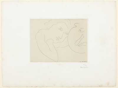 Eğik Kafa ve Balık Kasesi by Henri Matisse