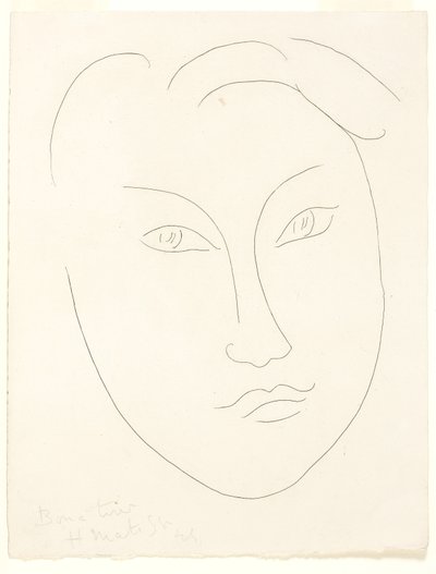 Genç Bir Çocuğun Yüzü by Henri Matisse