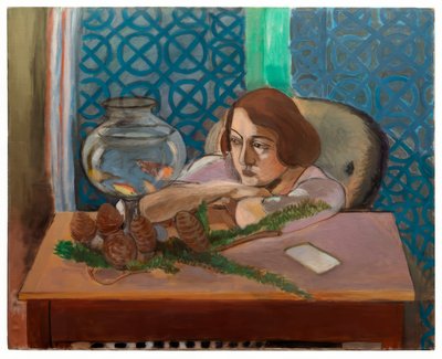 Akvaryum önünde bir kadın by Henri Matisse