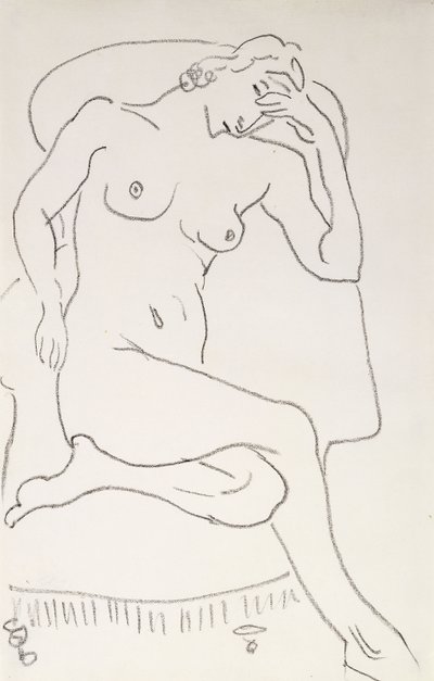 Koltukta Oturan Çıplak Kadın, c.1922-24 (kağıt üzerine kurşun kalem) by Henri Matisse