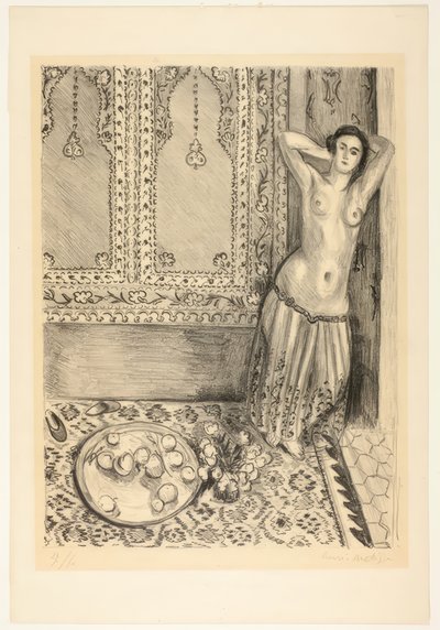 Meyve Tepsisi ile Ayakta Duran Odalisque by Henri Matisse