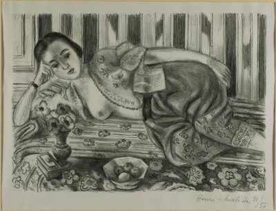 Kırmızı Saten Pantolonlu Odalisque by Henri Matisse