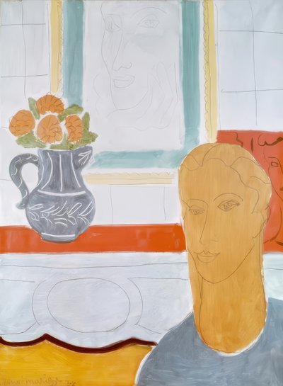Koyu sarı kafa by Henri Matisse