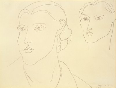 İki Kadın Başı Çalışması by Henri Matisse