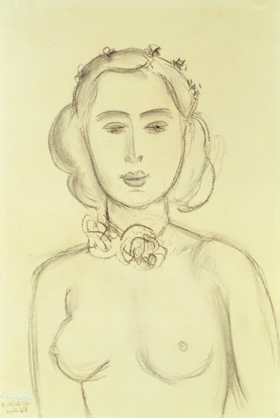 Çıplak Göğüslü Kadın by Henri Matisse