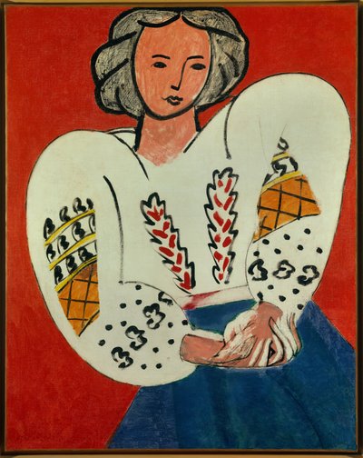 la blouse roumaine 1940 (tuval üzerine yağlıboya) by Henri Matisse