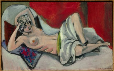 nu drape etendu 1923 (tuval üzerine yağlıboya) by Henri Matisse
