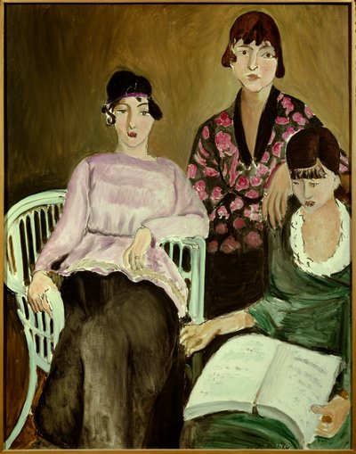 üç kız kardeş 1917 (tuval üzerine yağlıboya) by Henri Matisse