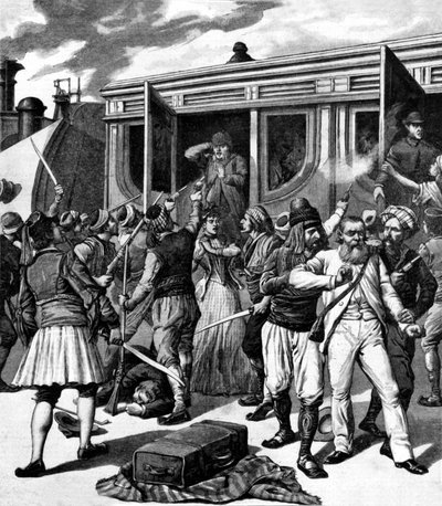 Doğudaki Eşkıyalar: Trende Tutuklamalar, Le Petit Journal, 20 Haziran 1891 by Henri Meyer