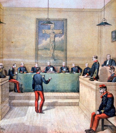 Yüzbaşı Dreyfus, askeri mahkeme huzurunda, 1894 by Henri Meyer