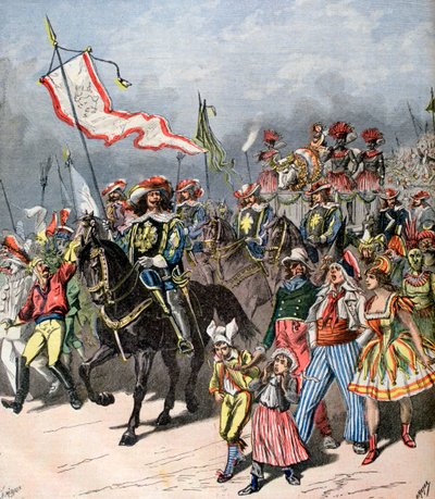 Besili öküz Fransız karnavalı, eski zamanlarda, 1891 by Henri Meyer