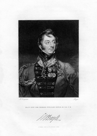 Sir Charles William Doyle, İngiliz general, 1829 by Henri Meyer