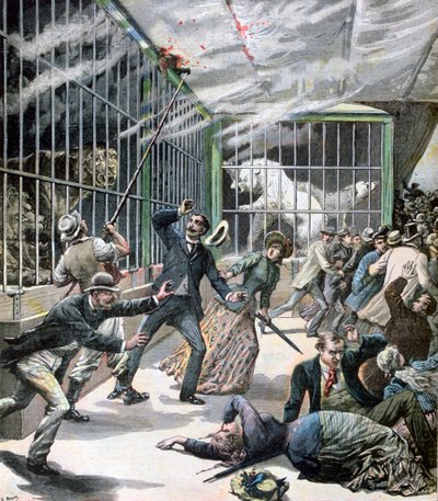 Hayvanat bahçesindeki olay, Montceau-les-Mines, Fransa, 1891 by Henri Meyer