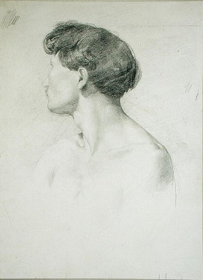 Profildeki Adam by Henri Michel Antoine Chapu