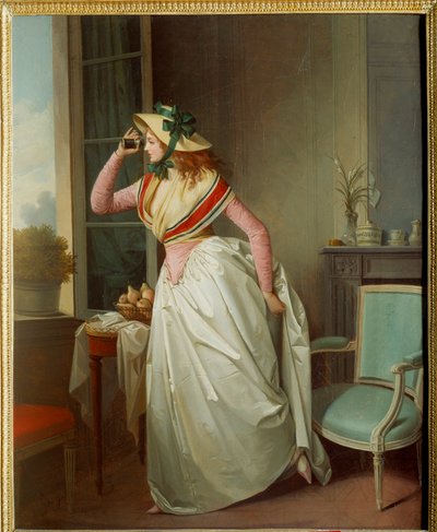 Gözdeki Kadın Tablosu Henri Nicolas van Gorp (1756-1819) 19. yüzyıl Güneşi. 0,4x0,32 m Rouen, Güzel Sanatlar Müzesi by Henri Nicolas van Gorp