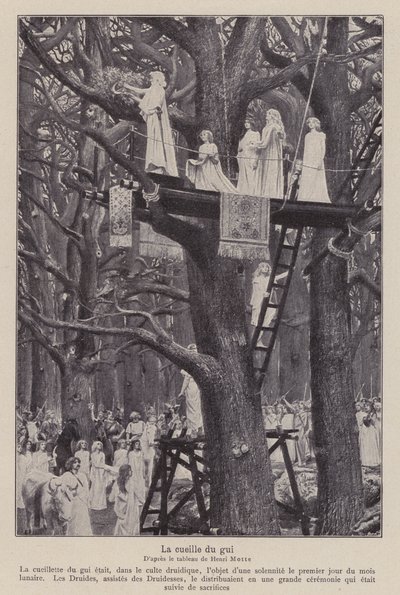 Druidler Ayın Altıncı Gününde Ökseotunu Kesiyor (lito) by Henri Paul (after) Motte