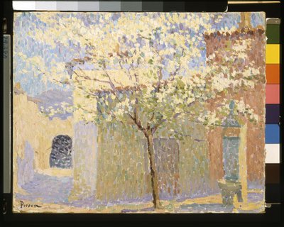 Çiçek Açan Ağaç (L'Arbre En Fleurs) (tuval üzerine monte edilmiş kağıt üzerine yağlı boya) by Henri Person