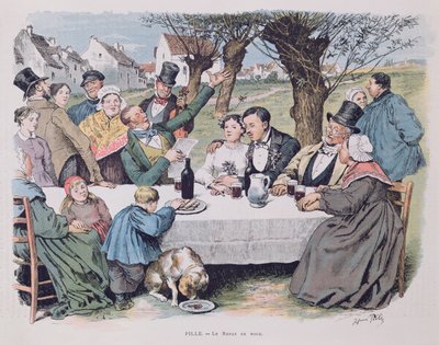 Düğün Kutlaması, on dokuzuncu yüzyılın sonu by Henri Pille