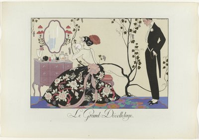Yaşama sevinci: Günün Mutluluğu veya Şık Güzeller Le Grand Décolletage (nesne üzerindeki başlık) Günün Mutluluğu veya Modaya Uygun Güzeller (dizi adı) by Henri Reidel