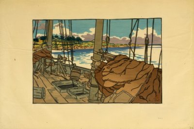 Trieux (Loguivy) ağzında ıstakoz teknesi by Henri Rivière