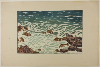 Küçük dalga yükseliyor, Pointe de la Haye by Henri Rivière
