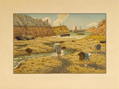 Düşük gelgitte Logivy Limanı by Henri Rivière