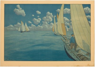 denizde gece by Henri Rivière