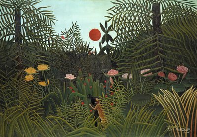 Bir Jaguar'ın Saldırısına Uğrayan Siyahi, 1910 by Henri Rousseau