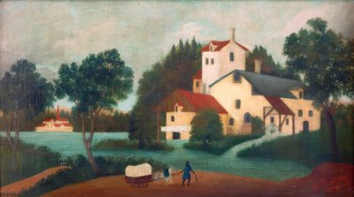 Değirmenin önündeki Hitch by Henri Rousseau