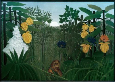 aslan yemeği by Henri Rousseau