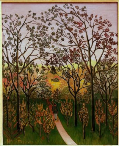 Bellevue platosunun bir köşesi by Henri Rousseau