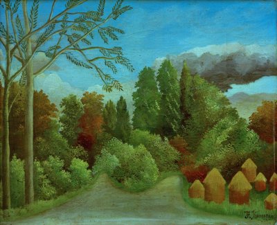 Oise kıyılarının görünümü by Henri Rousseau