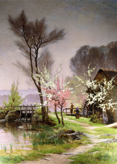 Su değirmeninde, Bahar by Henri Saintain