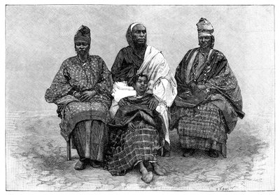 Toucouleur Tipleri, Tercüman Alpha Sega ve Kızkardeşleri, 19. yüzyıl sonu. by Henri Thiriat