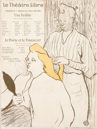 Kuaför - Serbest Tiyatro Programı, 1893. by Henri Toulouse Lautrec de