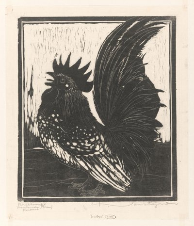 Krielhaantje (nesne üzerindeki orijinal başlık) by Henri Verstijnen (signed by artist)