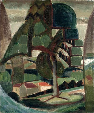 Meulon-Hardricourt#39;ta Manzara by Henri Victor Gabriel Le Fauconnier