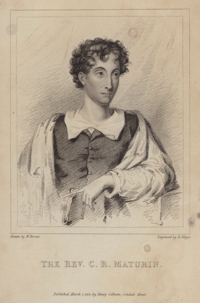Charles Robert Maturin, İrlandalı Protestan din adamı; romancı ve oyun yazarı by Henri after Meyer