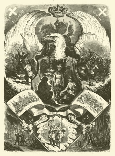 Rus yönetimine karşı 1863-1864 ayaklanması sırasında Polonya Ordusu askerleri ve üniformaları (gravür) by Henri de (after) Montaut