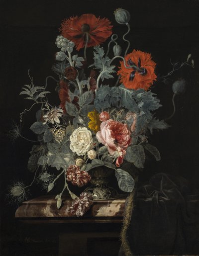 Çiçekli natürmort, 1665 by Henri de Fromantiou