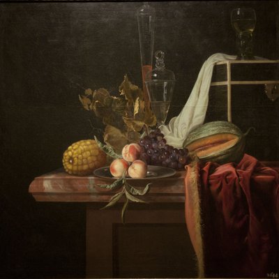 Cam ve meyvelerle natürmort, 1675 civarı by Henri de Fromantiou