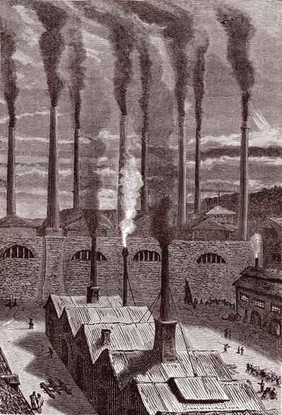 New York yakınlarındaki Goldspring'deki Bigs silah fabrikası by Henri de Montaut