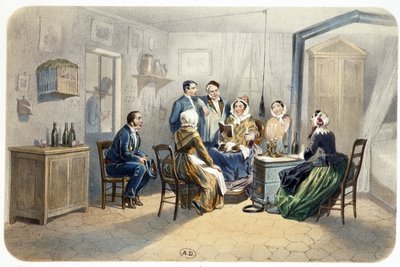 Nöbet: “” Kapıda bir okuma”” de Montaut (concierge lodge), n.d. 19. yüzyıl by Henri de Montaut