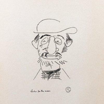 Henri Toulouse-Lautrec. Kendi portresi. by Henri de Toulouse Lautrec