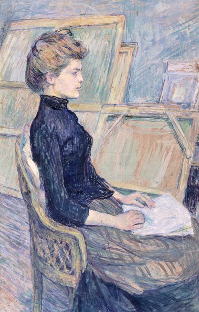 Çalışmadaki model (Helene Vary) by Henri de Toulouse Lautrec